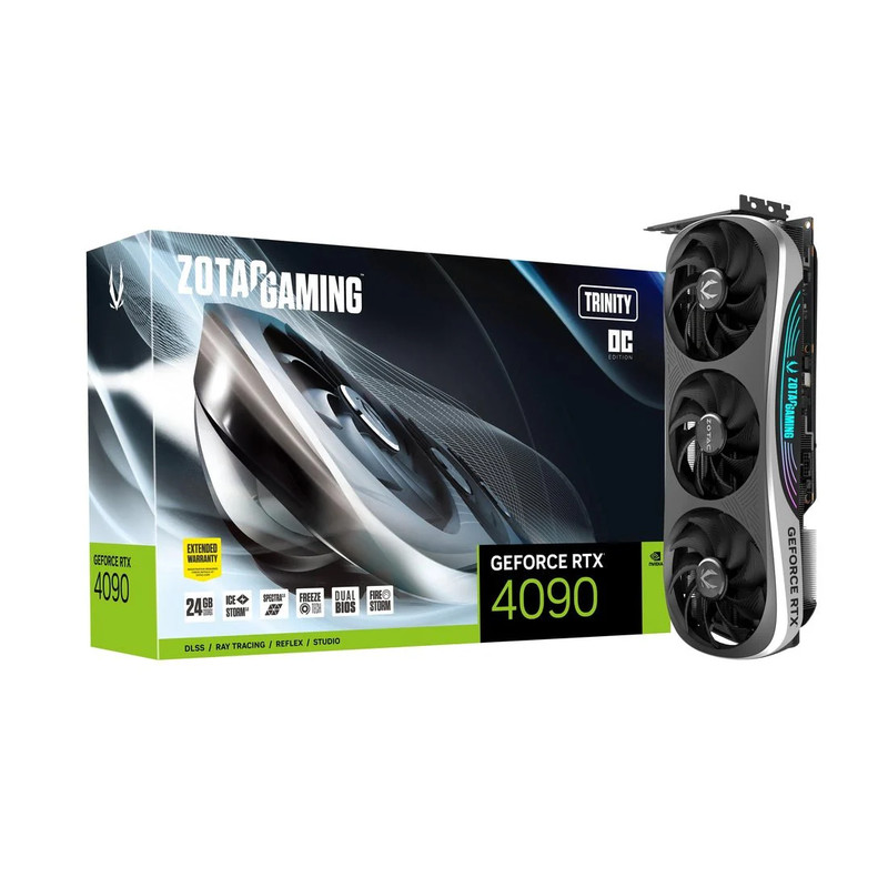 Zotac Gaming GeForce RTX 4090 Trinity OC 24GB GDDR6X Graphics Card ZT-D40900J-10P - كرت الشاشة